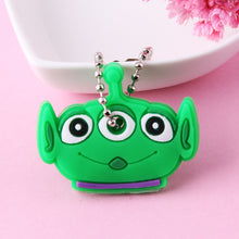 Load image into Gallery viewer, Cute Cartoon Keychain Silicone Stitch Protective Key Case Cover for Key Control Dust Cap Holder Gift Women Key Chain