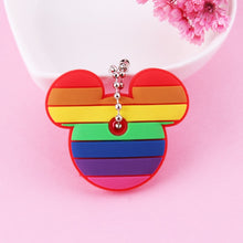 Load image into Gallery viewer, Cute Cartoon Keychain Silicone Stitch Protective Key Case Cover for Key Control Dust Cap Holder Gift Women Key Chain