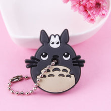 Load image into Gallery viewer, Cute Cartoon Keychain Silicone Stitch Protective Key Case Cover for Key Control Dust Cap Holder Gift Women Key Chain