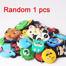 Load image into Gallery viewer, Cute Cartoon Keychain Silicone Stitch Protective Key Case Cover for Key Control Dust Cap Holder Gift Women Key Chain