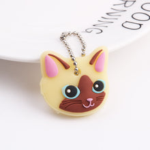 Load image into Gallery viewer, Cute Cartoon Keychain Silicone Stitch Protective Key Case Cover for Key Control Dust Cap Holder Gift Women Key Chain