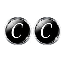 Load image into Gallery viewer, Men's Fashion A-Z Single Alphabet Cufflinks Silver Color Letter Cuff Button for Male Gentleman Shirt Wedding Cuff Links Gifts
