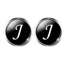Load image into Gallery viewer, Men's Fashion A-Z Single Alphabet Cufflinks Silver Color Letter Cuff Button for Male Gentleman Shirt Wedding Cuff Links Gifts
